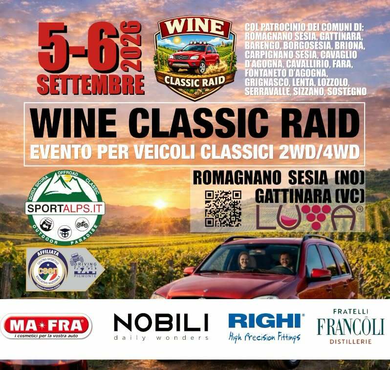 Tra vigneti, sterrati e auto storiche: il Wine Classic Raid attraversa il territorio per due giorni Tra vigneti, sterrati e auto storiche: il Wine Classic Raid attraversa il territorio per due giorni