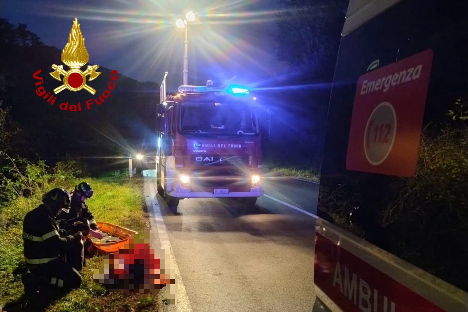Serravalle: Motociclista finisce in un dirupo sulla SP71