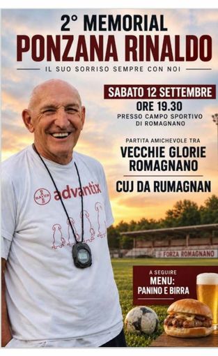 A Romagnano il secondo Memorial Ponzana Rinaldo: calcio e ricordo al campo sportivo