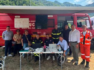 Incendi in Piemonte, Cirio al centro di comando di Varallo per Cravagliana Incendi in Piemonte, Cirio al centro di comando di Varallo per Cravagliana