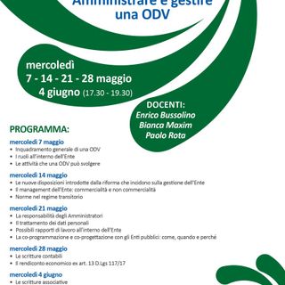 &quot;Amministrare e gestire una ODV&quot;: un corso gratuito dedicato agli operatori del Terzo Settore.