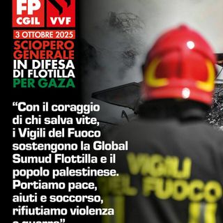 Gaza, i Vigli del Fuoco aderiscono allo sciopero nazionale
