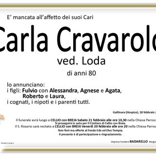 Carla Cravarolo, ved. Loda