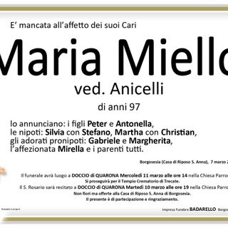 Maria Miello, ved. Anicelli