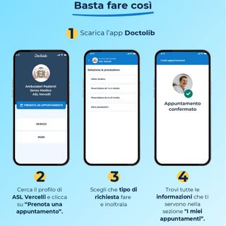 ASL Vercelli, prenotazioni online per i pazienti senza medico: attivo il servizio su Doctolib