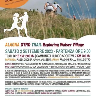 Conto alla rovescia per la &quot;Alagna Otro Trail Exploring Walser Village&quot;