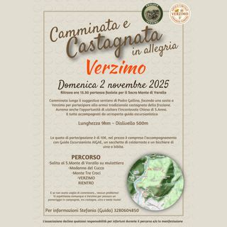 Varallo, a Verzimo torna la Camminata e Castagnata in allegria domenica 2 novembre