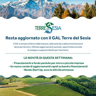 Finanziamenti e nuove opportunità con il GAL Terre del Sesia: bando SRD14 aperto fino al 31 ottobre