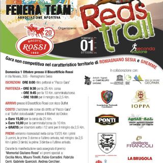 Romagnano Sesia: Reds Trail e festa dei 20 anni del market Biscottificio Rossi