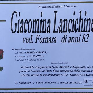 Giacomina Lancichinetti, ved. Fornara