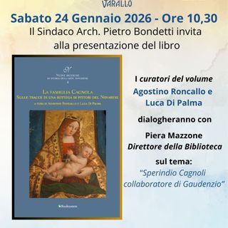 Varallo, in Biblioteca la presentazione del volume “La famiglia Cagnola” tra arte novarese e Rinascimento