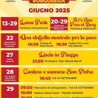 Borgosesia: tutti in piazza per la festa di San Peru