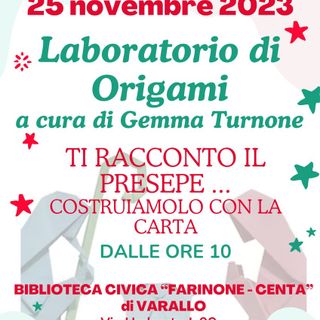 Varallo, gli origami del presepe: il laboratorio in Biblioteca.