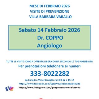 Varallo, visite di prevenzione a Villa Barbara: il 14 febbraio ambulatorio con l’angiologo Coppo