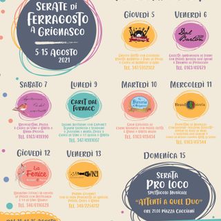 Presentazione “Serate di Ferragosto a Grignasco”