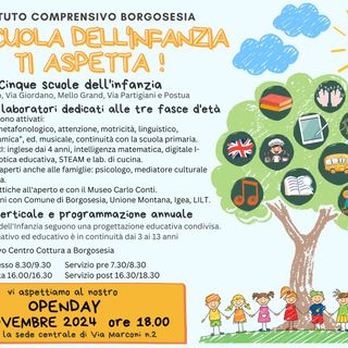 Open day il 12 novembre delle scuole di Borgosesia