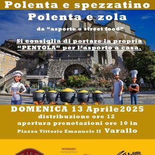 Varallo: domenica 13 aprile, "Polenta benefica" in piazza