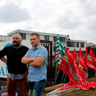 Rappresentanti dei sindacati Cisl, Michele De Bonis e Filctem Cgil, Alan Orso Manzonetta