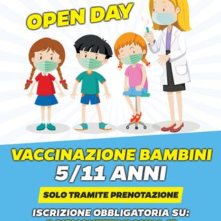 Borgosesia: Domenica 30 gennaio Open Day vaccinale per bimbi 5-11 anni