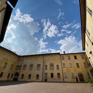 Il cortile del Palazzo dei Musei di Varallo