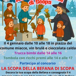 Arriva la Befana di Scopa: festa, dolci e tradizione in piazza