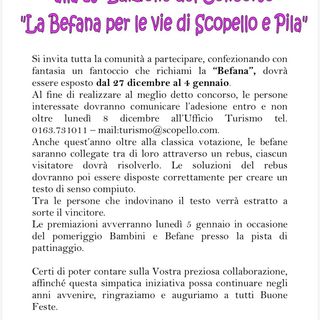 Scopello, al via la 16ª edizione del concorso “La Befana per le vie di Scopello e Pila”