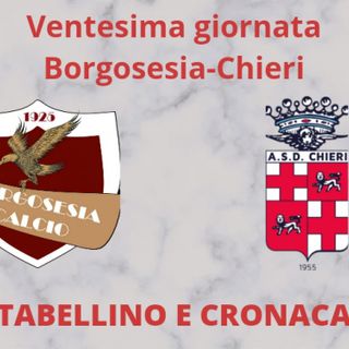 Borgosesia Calcio, equilibrio in campo contro il Chieri: 1-1 il risultato finale