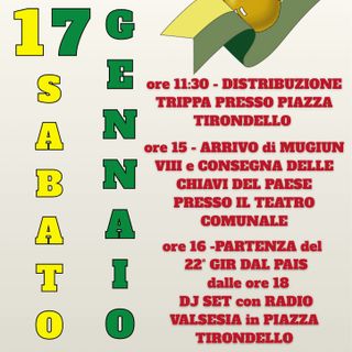 Serravalle Sesia entra nel clima di Carnevale: trippa in piazza, arrivo di Mugiun VIII e 22° “Gir dal Pais”