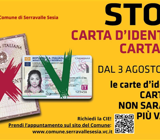 Serravalle: Avviso per i cittadini in possesso di carta d'identità cartacea