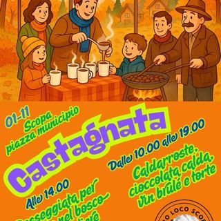 Scopa festeggia l’autunno con la tradizionale Castagnata 2025 in piazza Municipio