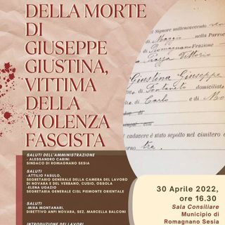 Romagnano: Centenario della morte di Giuseppe Giustina
