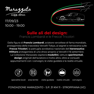 Collezione Marazzato presenta “Sulle ali del design: Francis Lombardi e le Frecce Tricolori”.