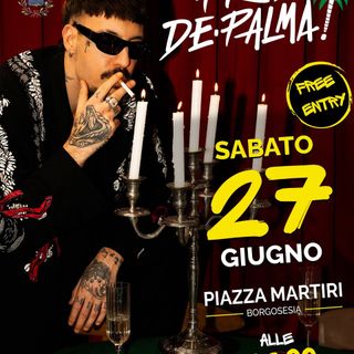 Fred De Palma a Borgosesia, musica in piazza Martiri e parcheggi consigliati per il concerto
