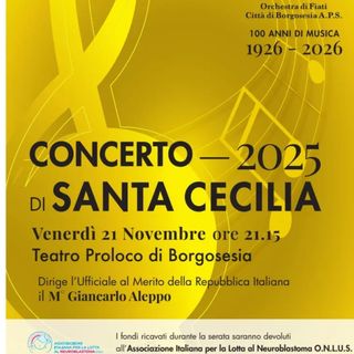 Borgosesia celebra Santa Cecilia con il concerto dell’Orchestra di Fiati: musica e solidarietà al Teatro Pro Loco