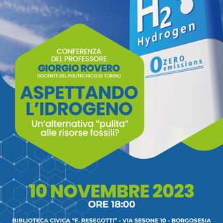 Borgosesia: “Idrogeno: un’alternativa pulita alle risorse fossili?”, una conferenza in biblioteca