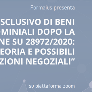 Convegno sull'uso esclusivo di beni condominiali dopo la Cassazione SU 28972/2020