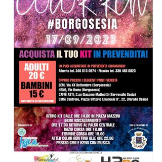 Borgosesia: In arrivo la festa dello sport, grande attesa per la Color Run