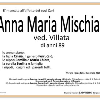 Anna Maria Mischiatti, ved. Villata