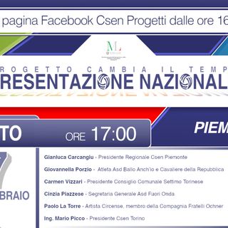 Csen Piemonte, online la presentazione del progetto regionale &quot;Cambia il tempo&quot;