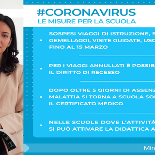 Coronavirus, dai viaggi d’istruzione alla didattica a distanza: ecco le misure per la scuola