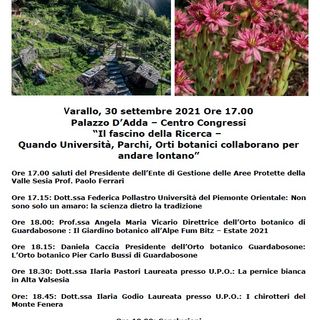 Quando Università, Parchi, Orti botanici collaborano per andare lontano