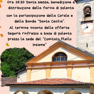 A Plello di Borgosesia si celebra la Festa Patronale di Santa Caterina con Messa, musica e polenta