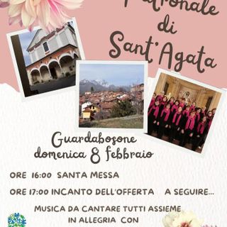 Guardabosone celebra Sant’Agata: messa, incanto dell’offerta e canti con la Corale di Plello
