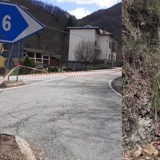 Frana tra Pray e Curino, chiusa la Provinciale (foto dalla pagina Facebook di Comune di Pray)