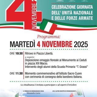 Romagnano Sesia celebra il 4 Novembre: omaggio ai Caduti e cerimonia dell’Unità Nazionale Romagnano Sesia celebra il 4 Novembre: omaggio ai Caduti e cerimonia dell’Unità Nazionale