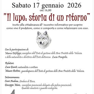 A Boca un incontro per conoscere il lupo e imparare a relazionarsi con la sua presenza