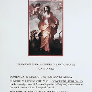 Gattinara: il "Triduo" in onore di Santa Marta