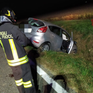 Vigili del Fuoco intervengono su incidente stradale a Buronzo