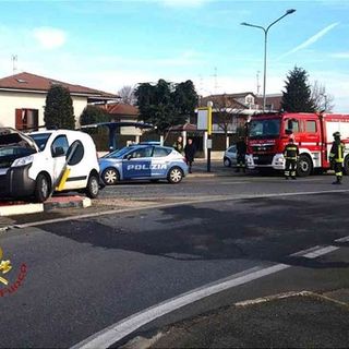 Caresanablot, incidente in via Aldo Moro