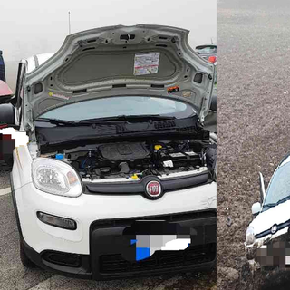 Scontro tra tre auto, una finisce nei campi di Caresanablot